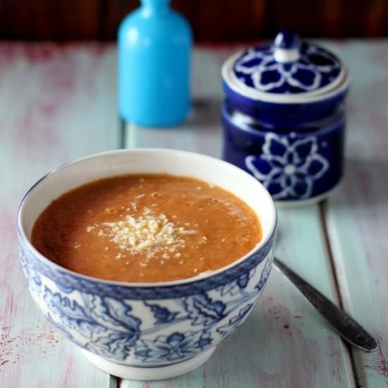 Roasted Eggplant and Tomato Soup