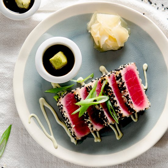 Seared Ahi Tuna with Wasabi Mayo