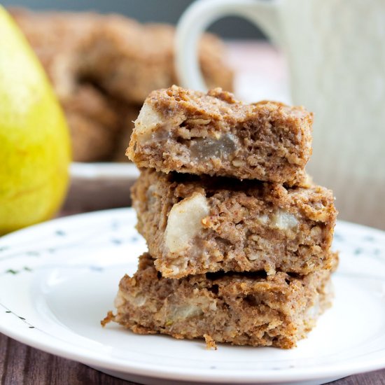 Pear Oatmeal Bars