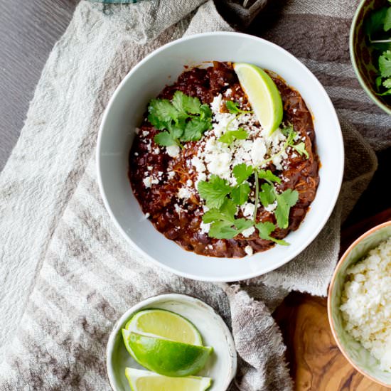 Short Rib Black Bean Chili