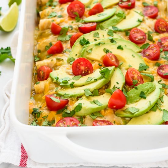 Green Chile Chicken Enchiladas