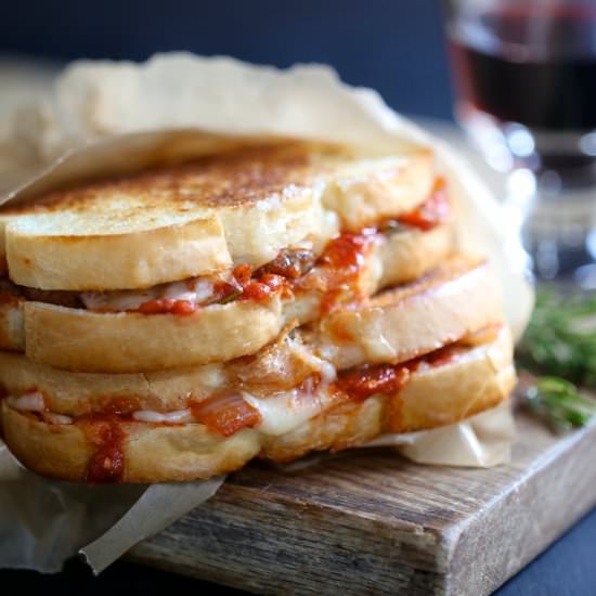 Coq au Vin Grilled Cheese