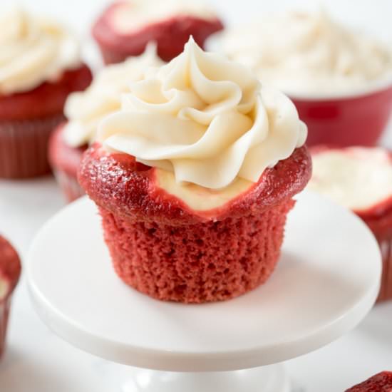 Red Velvet Cheesecake Cupcakes