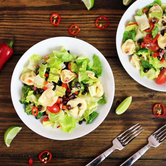 Skinny Veggie Tortellini Salad