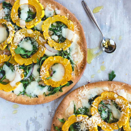 Gluten-Free Pizza w/ Squash & Gouda