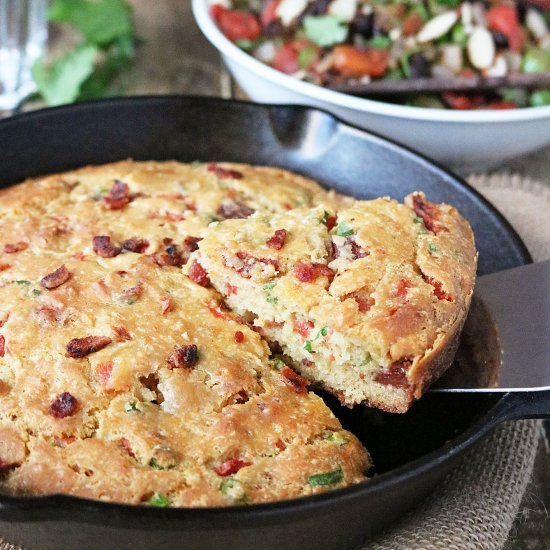 Tomato Bacon Skillet Bread