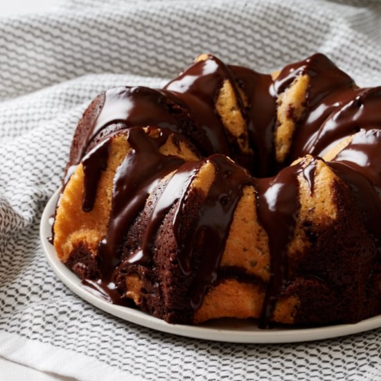 Chocolate & Lemon Marble Bundt Cake