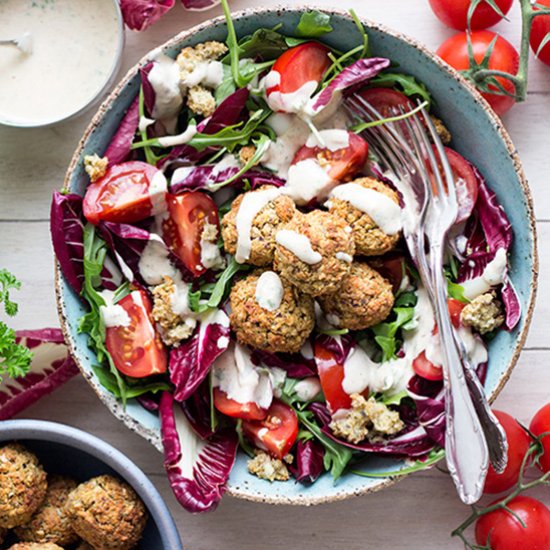 Falafel and Hummus Winter Salad