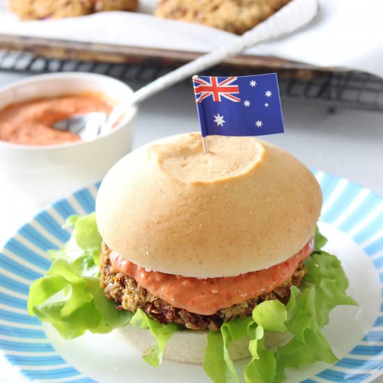 Chickpea & Sundried Tomato Burger