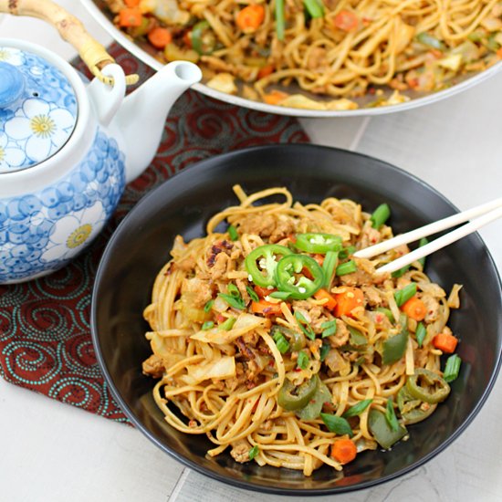 Asian Curried Noodle Stir Fry