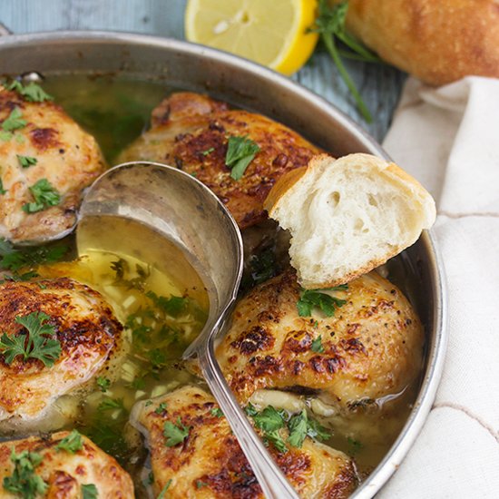 Lemon Garlic Chicken Thighs