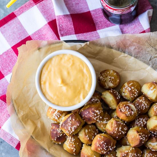 Hot Pretzel Nuggets with Cheese