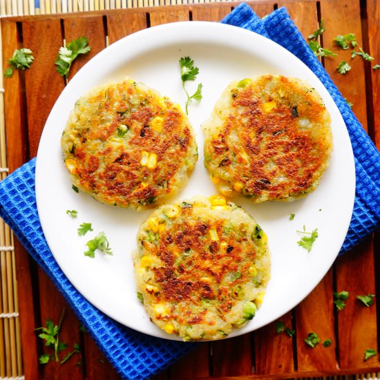 Peas and Corn Tikki