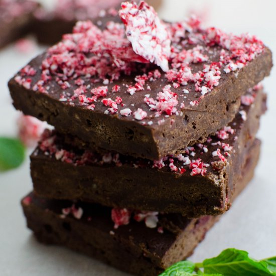 Brownies with Peppermint Bark