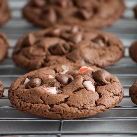 Double Chocolate Chip Peppermint Cookies