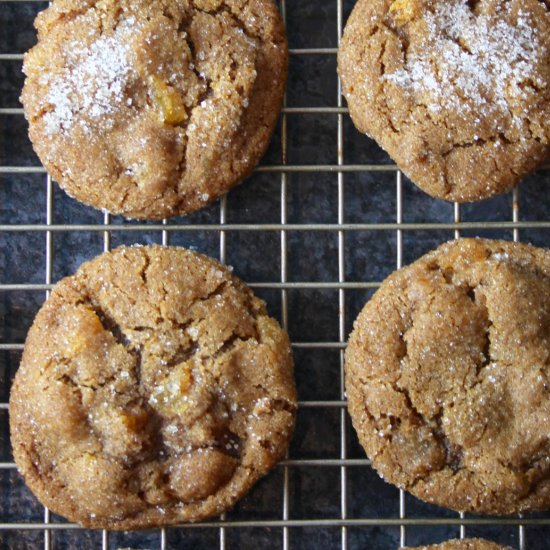 Chewy Ginger Apricot Cookies