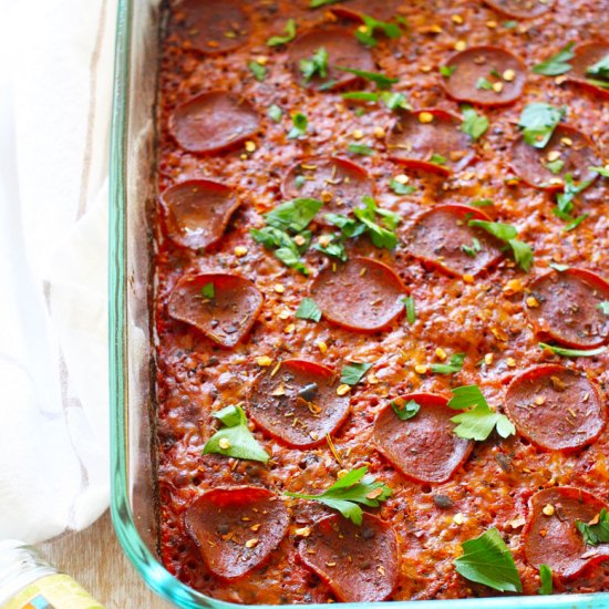 Pizza Quinoa Casserole