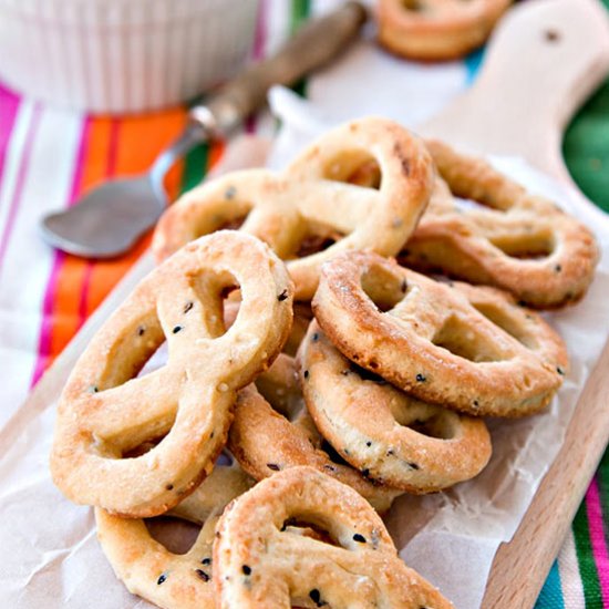 Perfect snack: mini salty pretzels