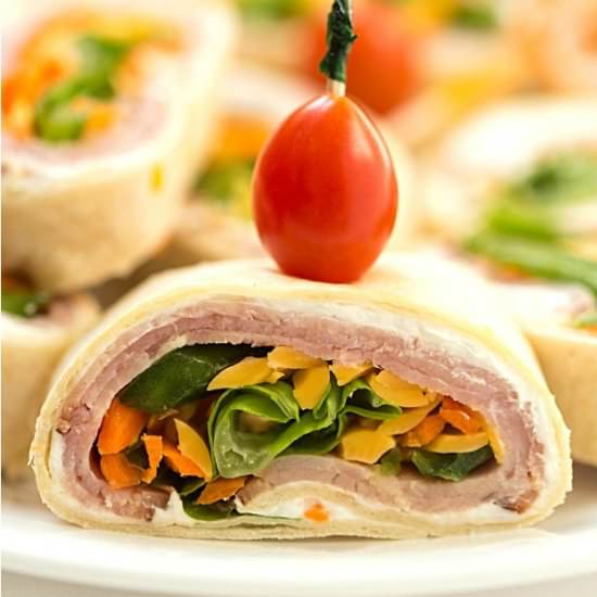 Mini Ham and Veggie Pinwheels