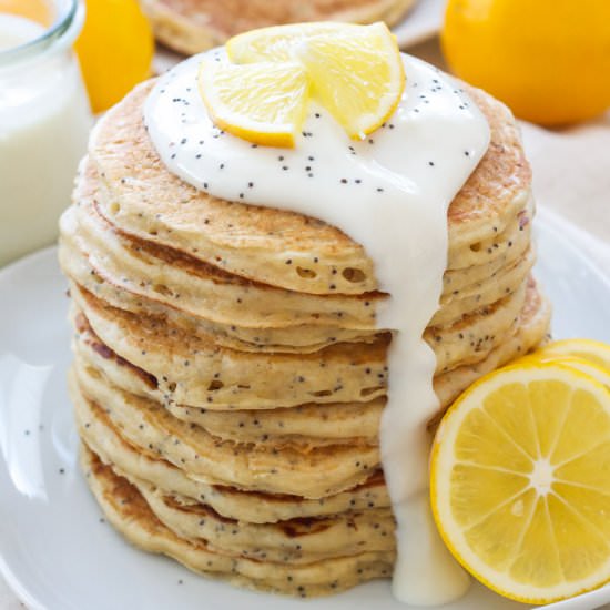 Meyer Lemon Poppy Seed Pancakes