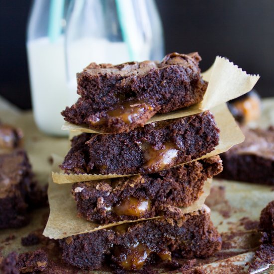 Caramel stuffed Brownies