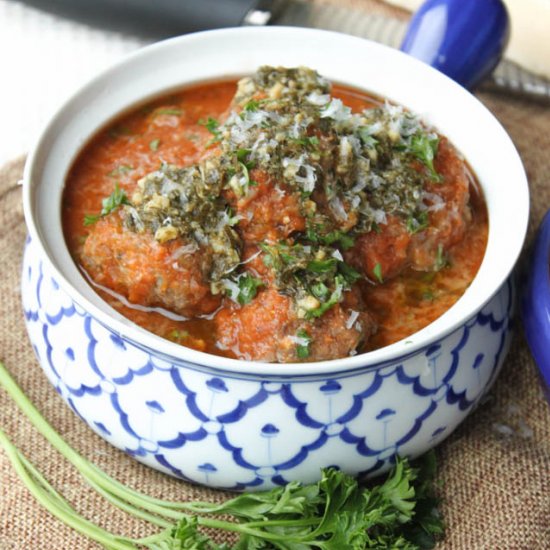 Boulettes in Homemade Marinara