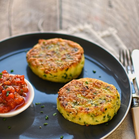 Leek, Potato and Chive Cakes