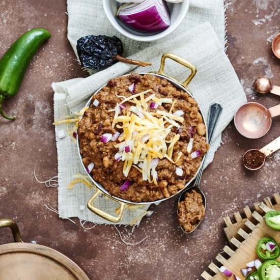 Ancho, Beef, & Bean Chili