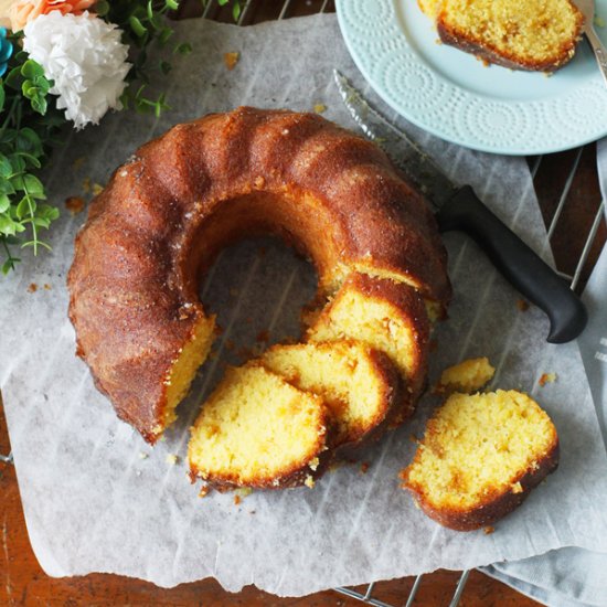 Lemon-Drenched Lemon Marzipan Cake