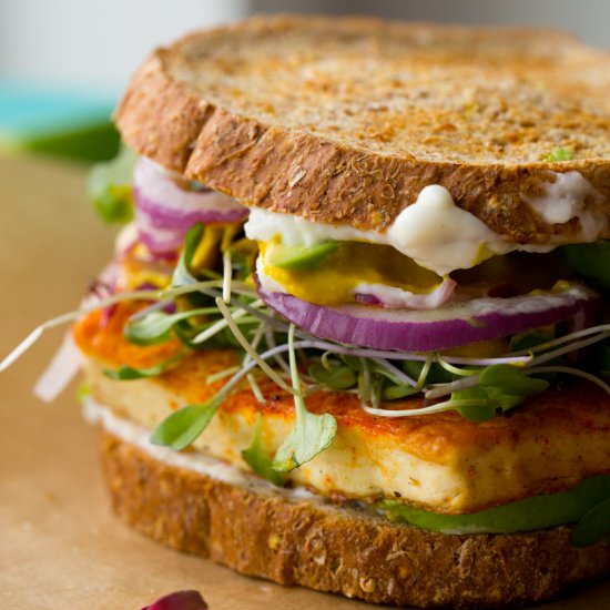 Tofu-Avocado Sandwich