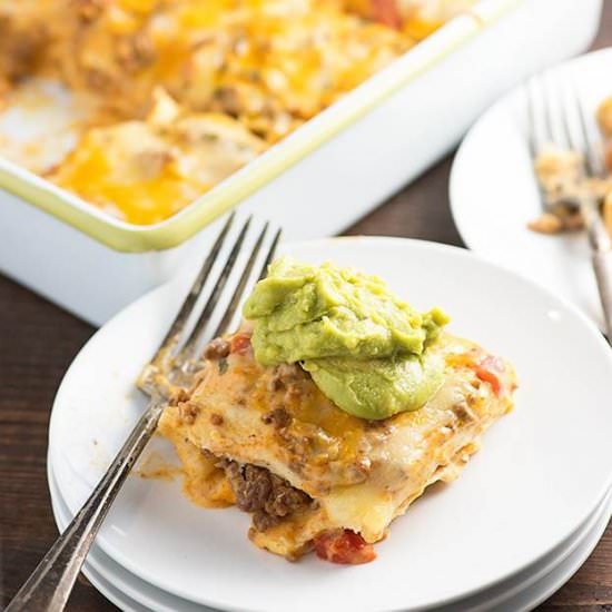 Taco Lasagna Casserole