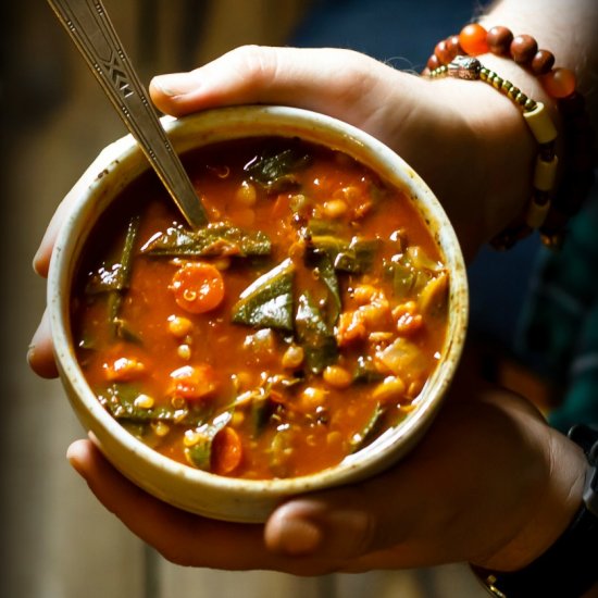 Vegetarian Collard Greens Soup