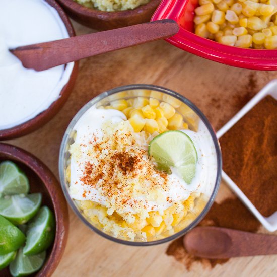 Healthier Elote en Vaso