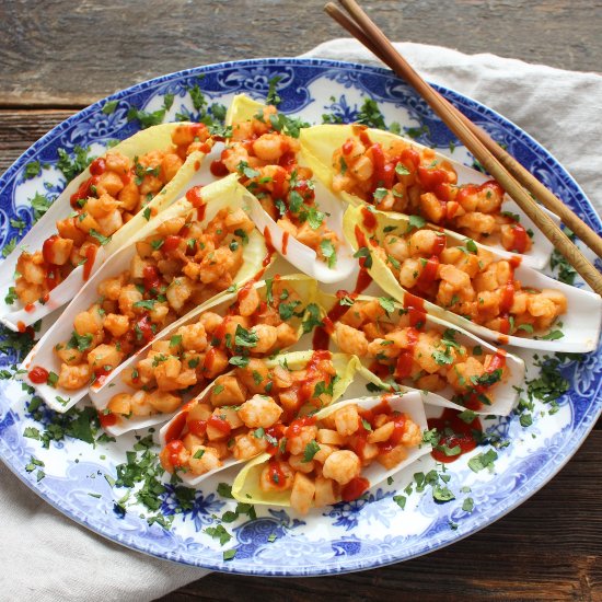 Spicy Szechuan Shrimp Lettuce Cups