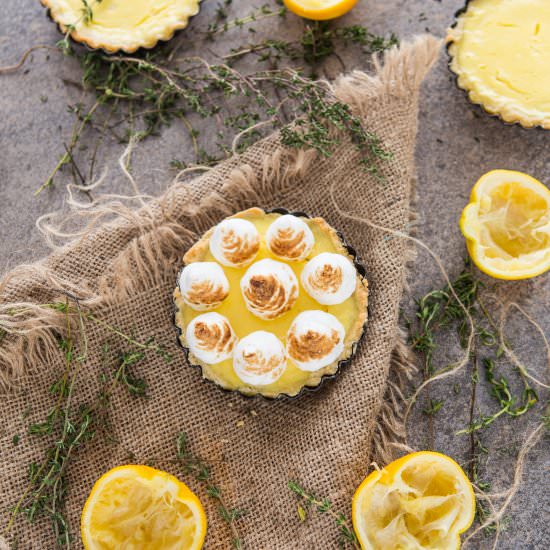 Bergamot Lemon and Thyme Tartlets