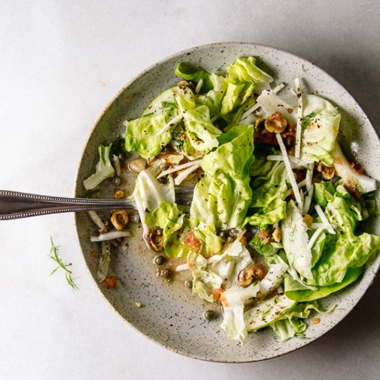 Butterhead lettuce winter salad