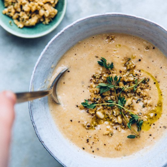 Sunchoke Soup with rawmesan