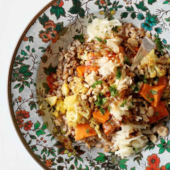 Farro Roasted Vegetable Salad