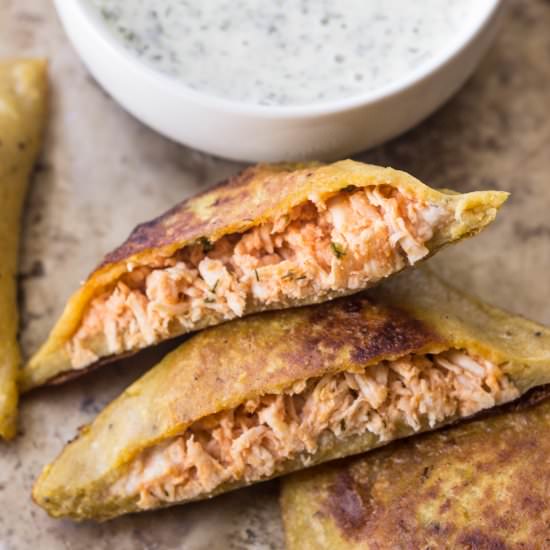 Paleo Buffalo Chicken Pizza Poppers