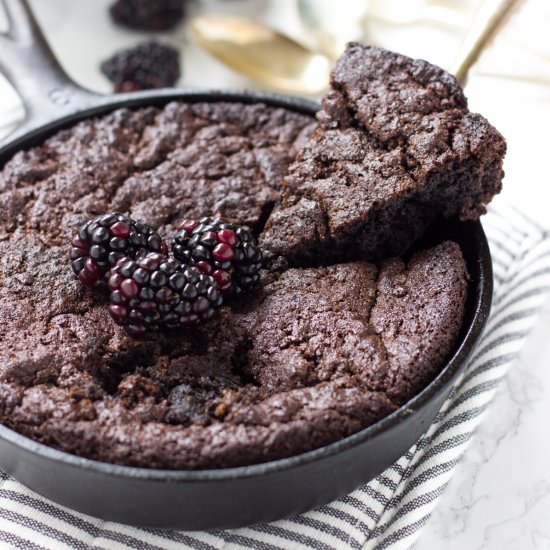 Paleo Hemp Fudge Skillet Brownie