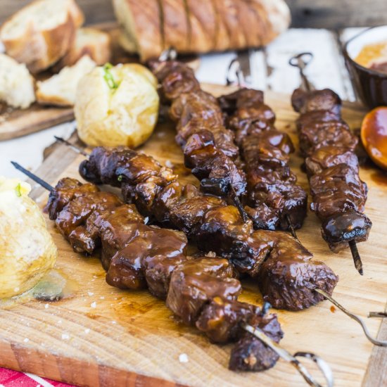 Monkey Gland Rump Kebabs