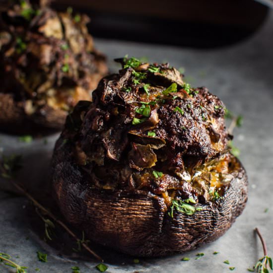 Sausage Stuffed Portobello Mushroom