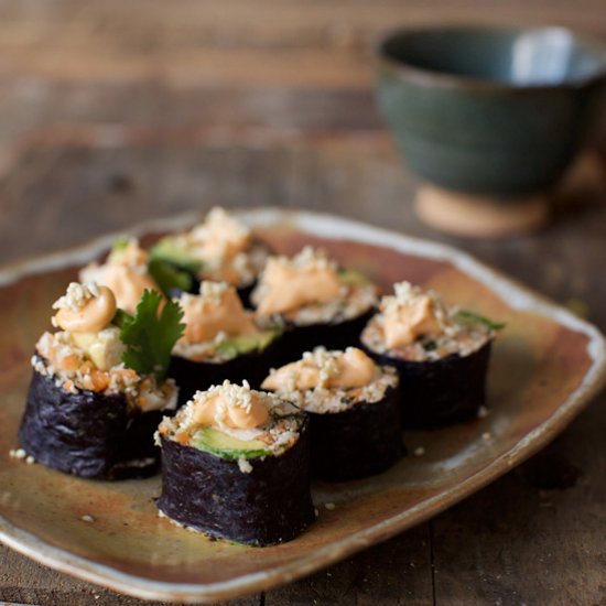 Sushi with Cauliflower Carrot Rice