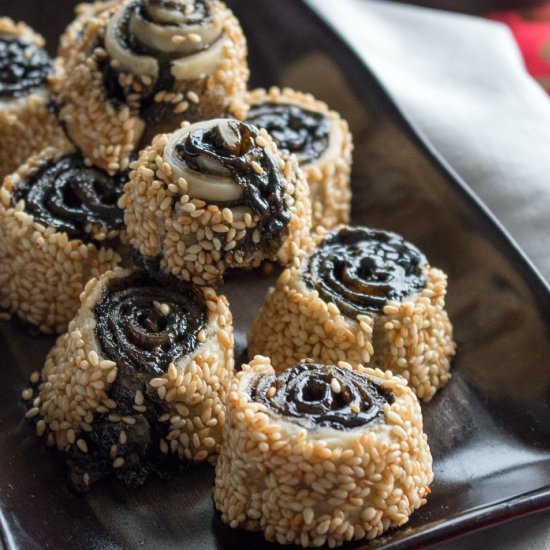 Sesame Spiral Pie Cookies