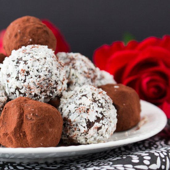 Dark Chocolate Rosewater Truffles