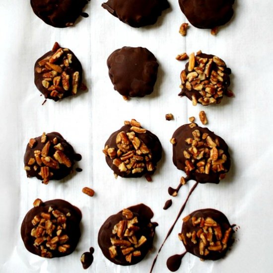 Vegan Chocolate Covered Turtles