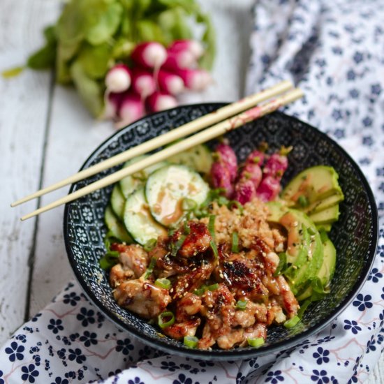 Cauliflower Rice & Yakitori Chicken