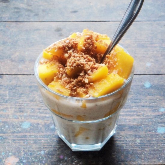 Mango & coconut breakfast parfait