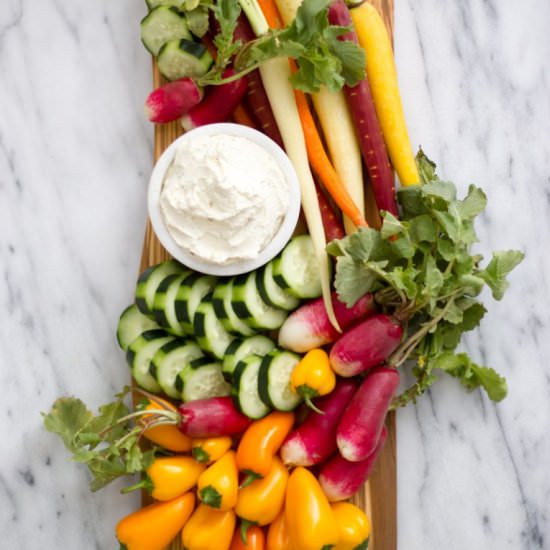 Crudité Platter with Whipped Feta