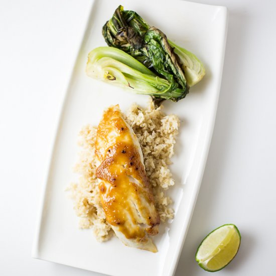 Miso Glazed Tilapia with Bok Choy